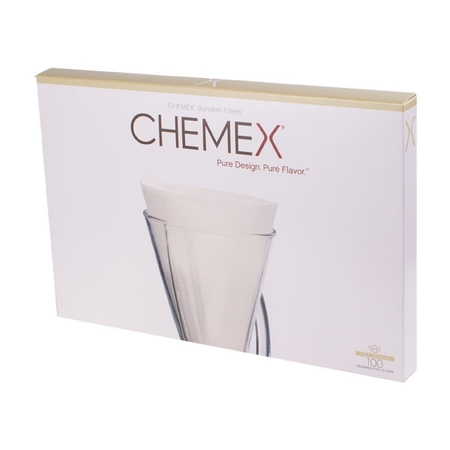 Chemex - Filtry papierowe białe, niezłożone 3 filiżanki 1